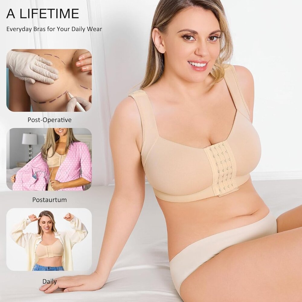 Front Closure Post Surgery Compression Bras For W… - image 6